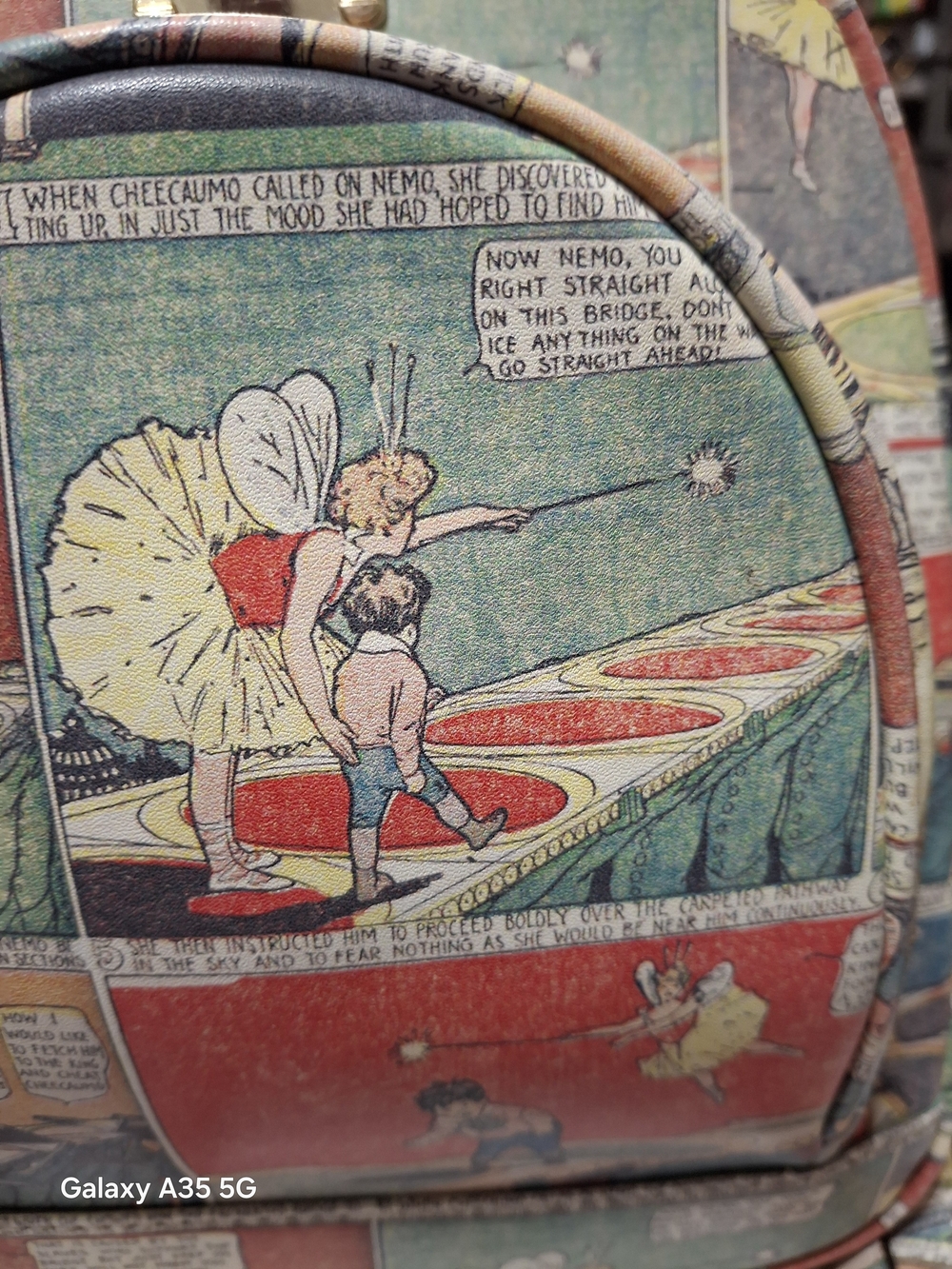 Rare Unlogical PoemComic Strip Narrative Mini Backpack Crossbody Pinocchio - Picture 5 of 13